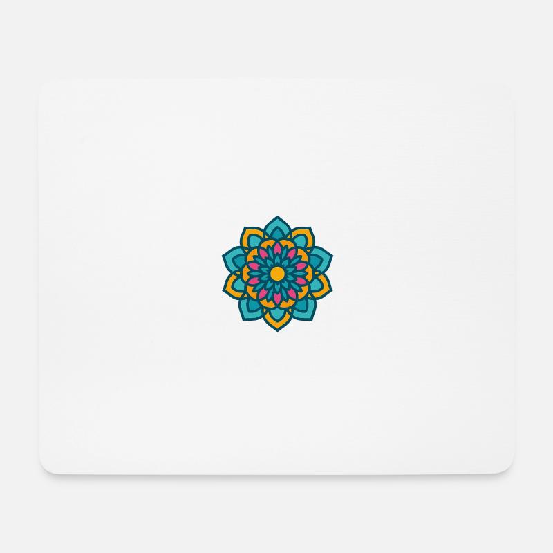 Mándala - Mousepad (Querformat) - Weiß