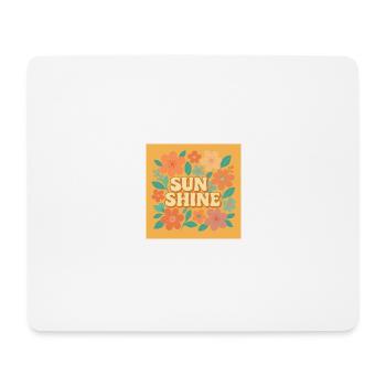Sunshine - Ambiance florale rétro - Tapis de souris (format paysage) - blanc - Devant