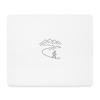 Wandernd über die Alpen - Mousepad (Querformat) - Weiß - Vorne