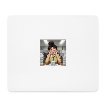 Ein weiterer Tag im Büro - Mousepad (Querformat) - Weiß - Vorne