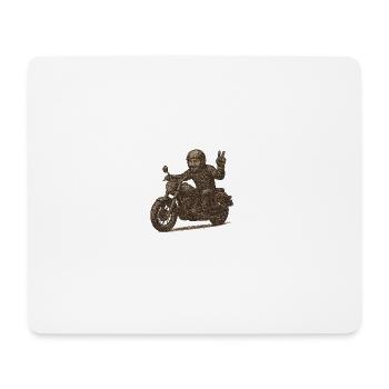 biker 2 - Mousepad (Querformat) - Weiß - Vorne