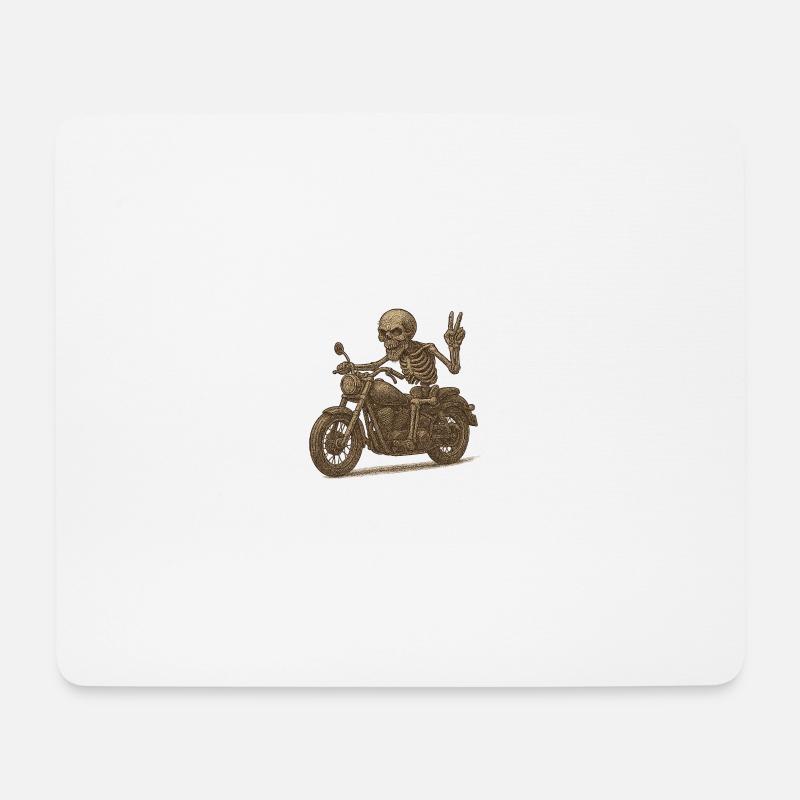 biker 3 - Mousepad (Querformat) - Weiß