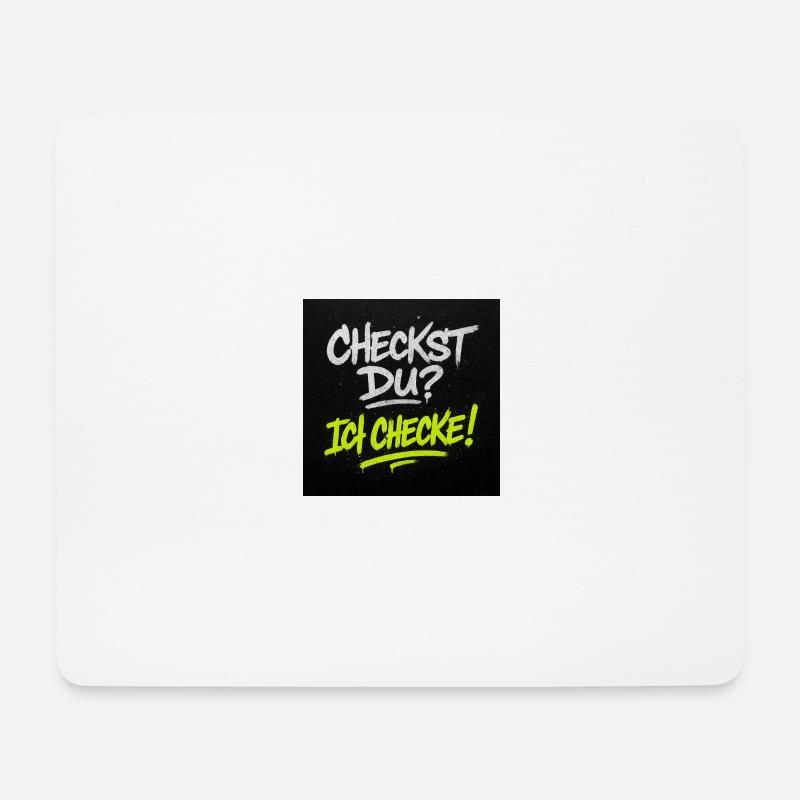 Checkst du? Ich checke! – Streetwear Graffiti - Mousepad (Querformat) - Weiß