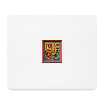 Dopamine Living Room – Retro Pop Art - Mousepad (Querformat) - Weiß - Vorne