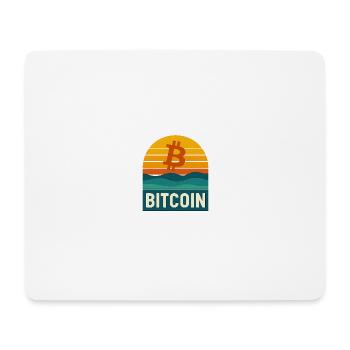 Bitcoin Retro - Mousepad (Querformat) - Weiß - Vorne