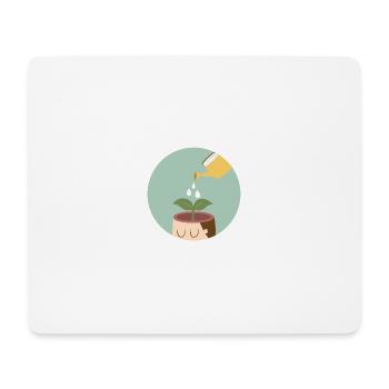 Watercan Head Circle - Tapis de souris (format paysage) - blanc - Devant
