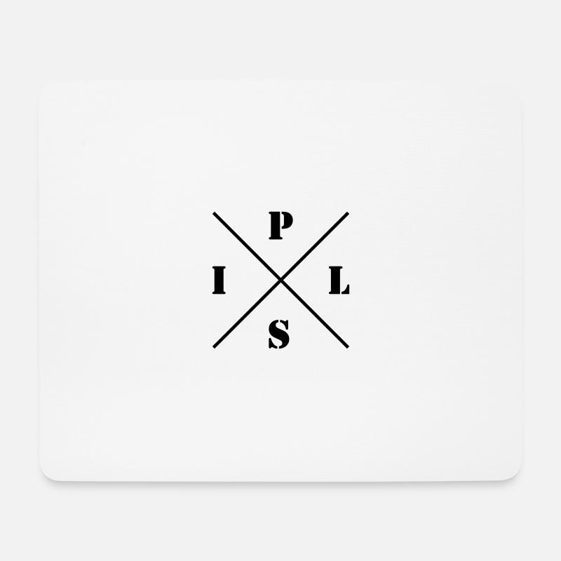 Pils Logo de la bière - Tapis de souris (format paysage) - blanc