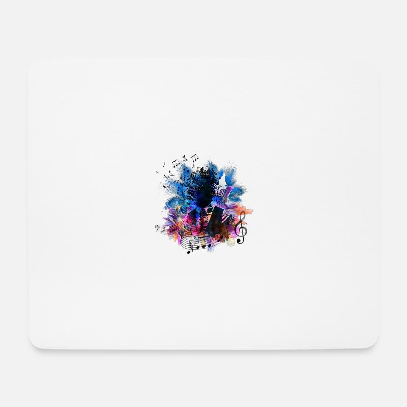 Musik Mensch Art Design - Mousepad (Querformat) - Weiß