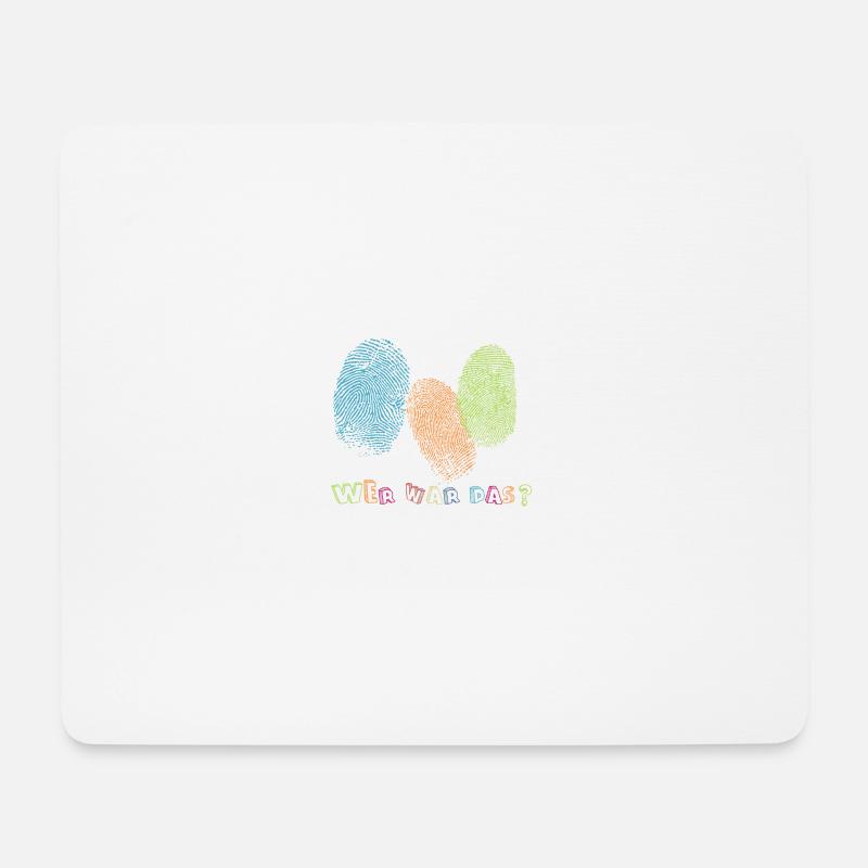 Fingerabdrücke - Wer war das? - Mousepad (Querformat) - Weiß