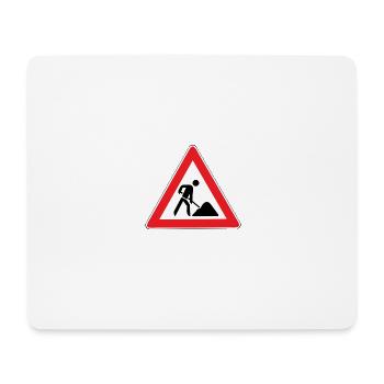 Construction de permis de conduire - Tapis de souris (format paysage) - blanc - Devant