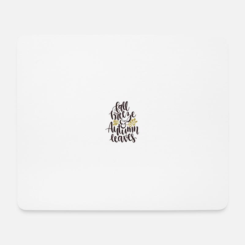 Fall Breeze and Autumn Leaves - Mousepad (Querformat) - Weiß