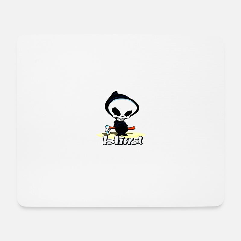 BLINDER SCHÄDEL - Mousepad (Querformat) - Weiß