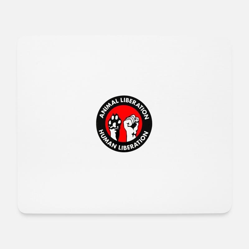 Animal Liberation Human Liberation - Mousepad (Querformat) - Weiß
