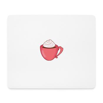 Mignonne tasse de cacao kawaii mignonne - Tapis de souris (format paysage) - blanc - Devant