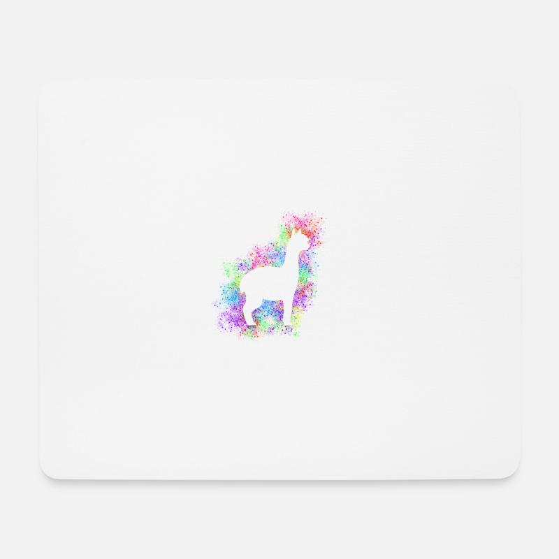 süßes Alpaka - Mousepad (Querformat) - Weiß