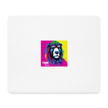The yellow pink Bär - Tier Porträt Pop Art Style - Mousepad (Querformat) - Weiß - Vorne