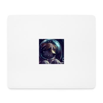Hund Astronaut - Mousepad (Querformat) - Weiß - Vorne
