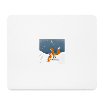 Füchse im Schnee - Mousepad (Querformat) - Weiß - Vorne