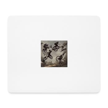 BMX freestyle montagnes design urbain - Tapis de souris (format paysage) - blanc - Devant