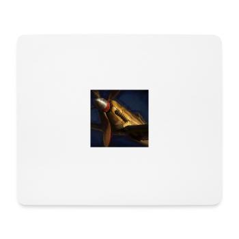 Flugzeug Kunstgemälde Propellermaschine - Mousepad (Querformat) - Weiß - Vorne