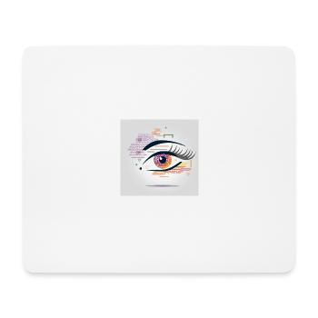 Leuchtendes Auge - Mousepad (Querformat) - Weiß - Vorne