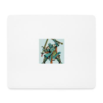 Der kämpfende Ritter - Mousepad (Querformat) - Weiß - Vorne
