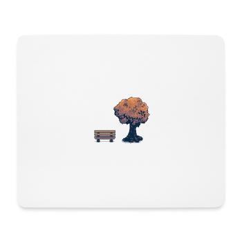 Pixel Tree and Bench Vintage - Mouse Pad (horizontal) - white - Front