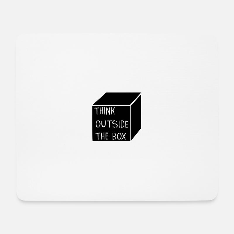 THINK OUTSIDE THE BOX - Mousepad (Querformat) - Weiß