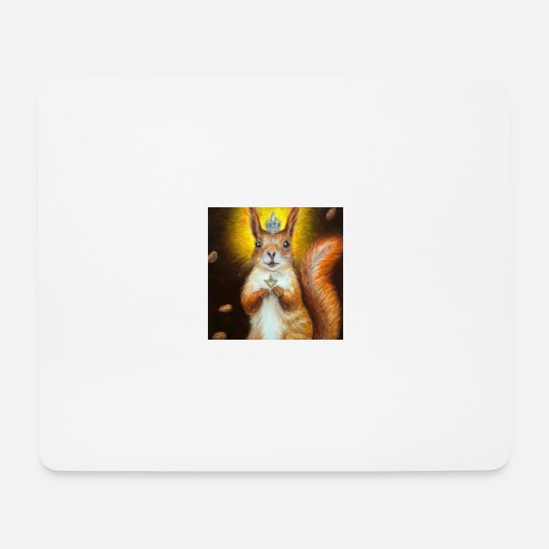 Der Eichhörnchen König - Mousepad (Querformat) - Weiß