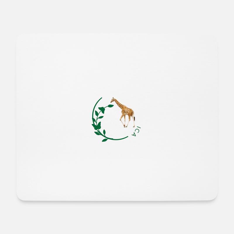 Giraffe - Mousepad (Querformat) - Weiß