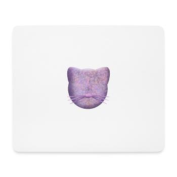 Lila Katzenlogo - Mousepad (Querformat) - Weiß - Vorne