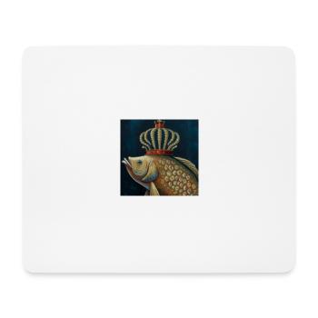 Gekrönter Goldfisch - Mousepad (Querformat) - Weiß - Vorne