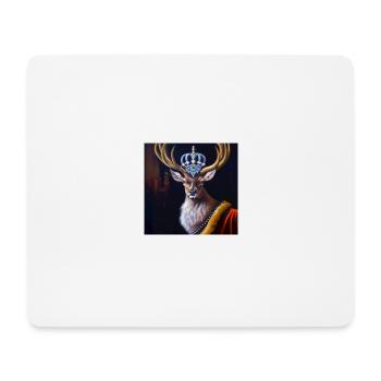 Hirsch - Mousepad (Querformat) - Weiß - Vorne