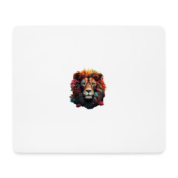 Beautiful colored lion motif - Mouse Pad (horizontal) - white - Front