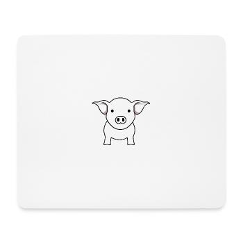 Charming Baby Pig - Mouse Pad (horizontal) - white - Front