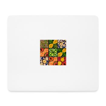 Tropische Früchte Mosaik - Mousepad (Querformat) - Weiß - Vorne