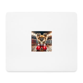Boxe Chihuahua - Tapis de souris (format paysage) - blanc - Devant