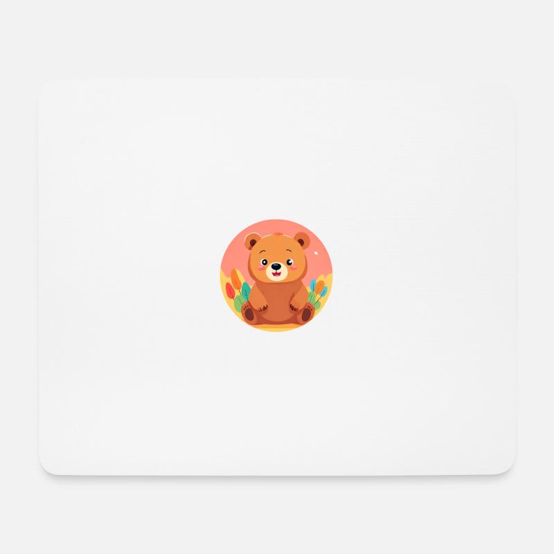 Sun Salutation Bear - Mouse Pad (horizontal) - white