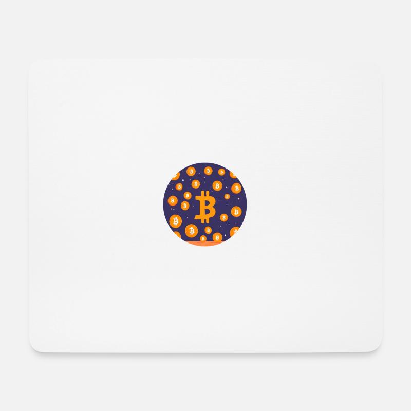 Bitcoin Kosmos - Mousepad (Querformat) - Weiß