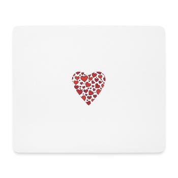 Amour Cœurs Abondance - Tapis de souris (format paysage) - blanc - Devant