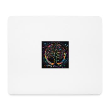 Arbre de vie, Arbre de vie, Graffiti, planètes - Tapis de souris (format paysage) - blanc - Devant