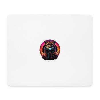 Cool leopard in color - Mouse Pad (horizontal) - white - Front