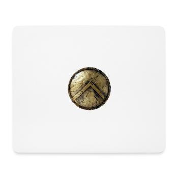 Bouclier standard spartiate en bronze Grèce antique - Tapis de souris (format paysage) - blanc - Devant