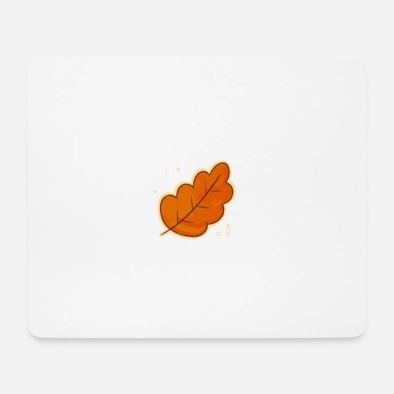Herbstzauberblatt - Mousepad (Querformat) - Weiß