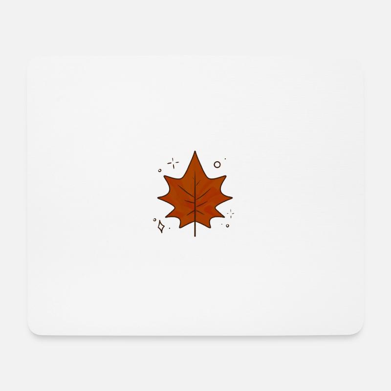 Ahornblatt Herbst - Mousepad (Querformat) - Weiß