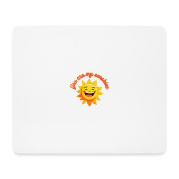'You are my sunshine' message gentil et positif - Tapis de souris (format paysage) - blanc - Devant