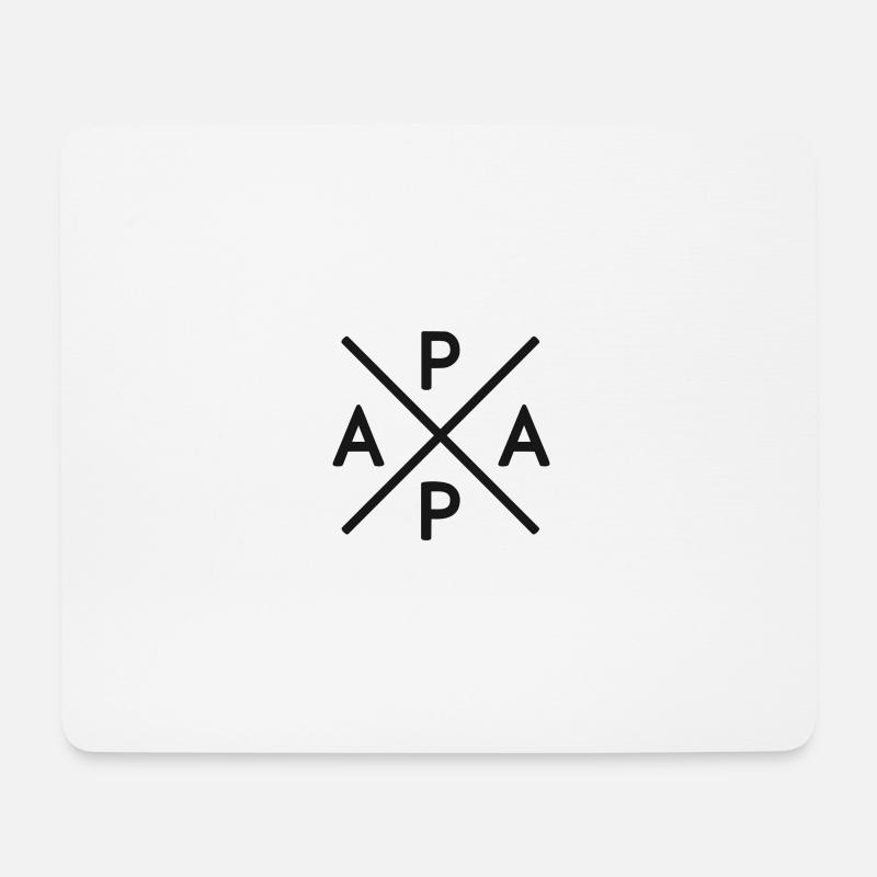 Vatertag Papa Kreuz Design - Mousepad (Querformat) - Weiß