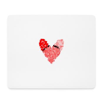 HERZ. PAPA. MAMA. Junggesellinnenabschied. BEBE. KIND. HERZ. FEST - Mousepad (Querformat) - Weiß - Vorne