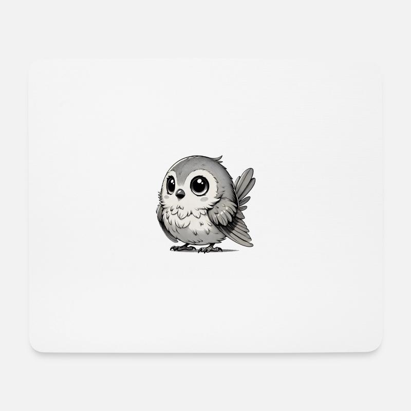 Pica, die süße Federballfreundin - Mousepad (Querformat) - Weiß