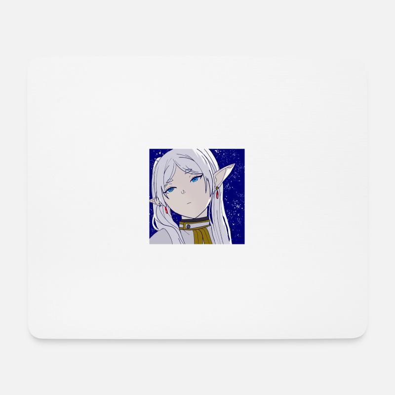 Frieren selbstgezeichnet, Anime Frieren Portrait - Mousepad (Querformat) - Weiß